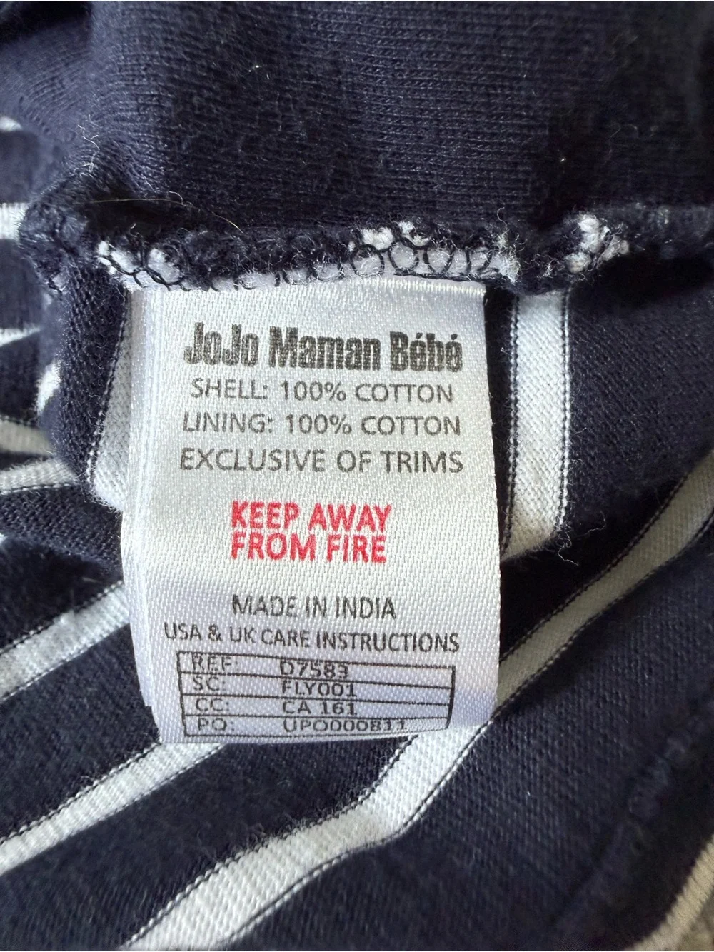 JoJo Maman Bébé Nautical Boat Embroidered Baby Romper 3-6 Months